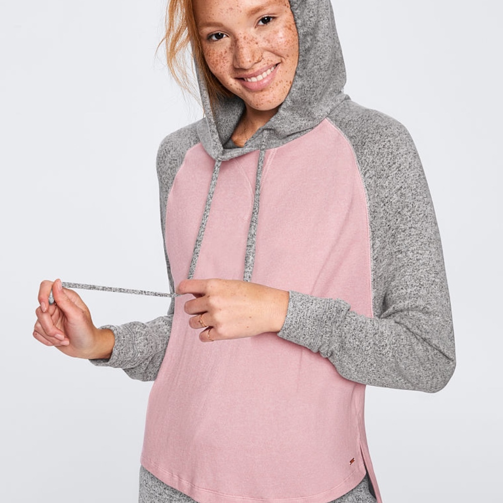 Victoria Secret PINK Cozy Pullover Hoodie Gray S